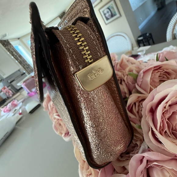 Coach metallic glitter flap clutch like new - Picture 6 of 14